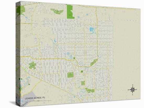 Political Map of Lehigh Acres, FL-null-Stretched Canvas