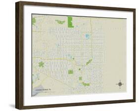 Political Map of Lehigh Acres, FL-null-Framed Art Print