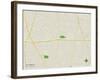 Political Map of Levittown, NY-null-Framed Art Print