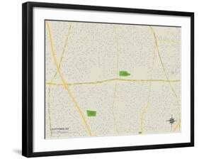 Political Map of Levittown, NY-null-Framed Art Print