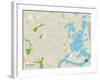 Political Map of Levittown, PA-null-Framed Art Print