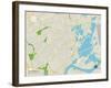 Political Map of Levittown, PA-null-Framed Art Print