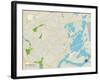 Political Map of Levittown, PA-null-Framed Art Print