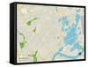 Political Map of Levittown, PA-null-Framed Stretched Canvas