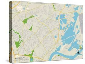Political Map of Levittown, PA-null-Stretched Canvas
