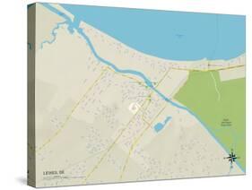 Political Map of Lewes, DE-null-Stretched Canvas