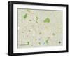 Political Map of Lexington-Fayette, KY-null-Framed Art Print