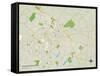 Political Map of Lexington-Fayette, KY-null-Framed Stretched Canvas