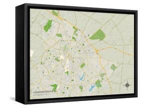 Political Map of Lexington-Fayette, KY-null-Framed Stretched Canvas