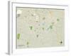 Political Map of Lexington, KY-null-Framed Art Print