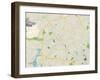 Political Map of Lexington, MA-null-Framed Art Print