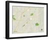 Political Map of Liberty, MO-null-Framed Art Print