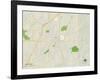 Political Map of Liberty, MO-null-Framed Art Print
