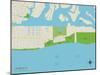 Political Map of Lido Beach, NY-null-Mounted Art Print
