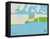 Political Map of Lido Beach, NY-null-Framed Stretched Canvas