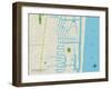 Political Map of Lighthouse Point, FL-null-Framed Art Print