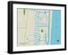 Political Map of Lighthouse Point, FL-null-Framed Art Print