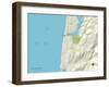 Political Map of Lincoln City, OR-null-Framed Art Print