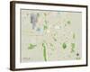 Political Map of Lincoln, NE-null-Framed Art Print