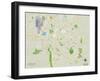 Political Map of Lincoln, NE-null-Framed Art Print