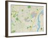 Political Map of Linden, NJ-null-Framed Art Print