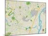Political Map of Linden, NJ-null-Mounted Art Print