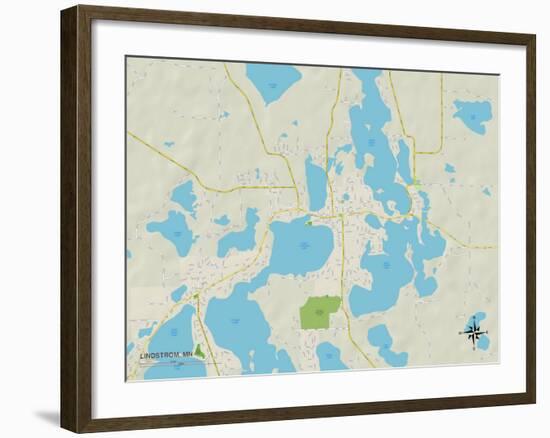 Political Map of Lindstrom, MN-null-Framed Art Print