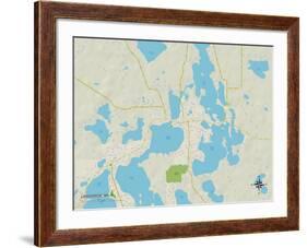 Political Map of Lindstrom, MN-null-Framed Art Print