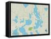 Political Map of Lindstrom, MN-null-Framed Stretched Canvas