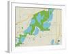 Political Map of Lino Lakes, MN-null-Framed Art Print