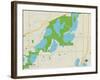 Political Map of Lino Lakes, MN-null-Framed Art Print