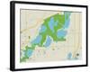 Political Map of Lino Lakes, MN-null-Framed Art Print