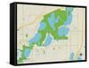 Political Map of Lino Lakes, MN-null-Framed Stretched Canvas