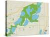 Political Map of Lino Lakes, MN-null-Stretched Canvas