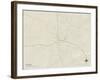 Political Map of Lititz, PA-null-Framed Art Print