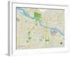 Political Map of Little Rock, AR-null-Framed Art Print