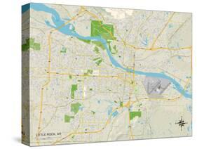 Political Map of Little Rock, AR-null-Stretched Canvas