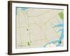 Political Map of Little Silver, NJ-null-Framed Art Print