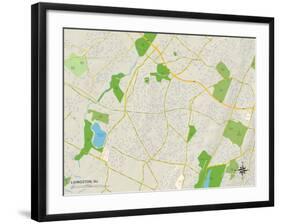 Political Map of Livingston, NJ-null-Framed Art Print