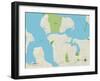 Political Map of Lloyd Harbor, NY-null-Framed Art Print