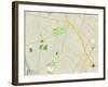 Political Map of Lodi, NJ-null-Framed Art Print