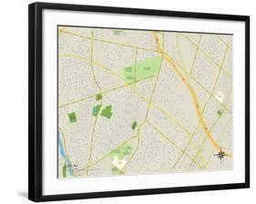 Political Map of Lodi, NJ-null-Framed Art Print