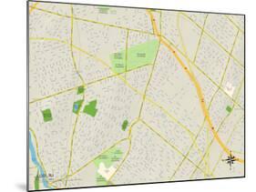 Political Map of Lodi, NJ-null-Mounted Art Print