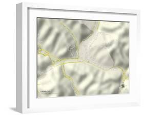 Political Map of Logan, WV-null-Framed Art Print