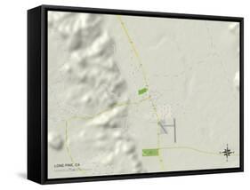 Political Map of Lone Pine, CA-null-Framed Stretched Canvas