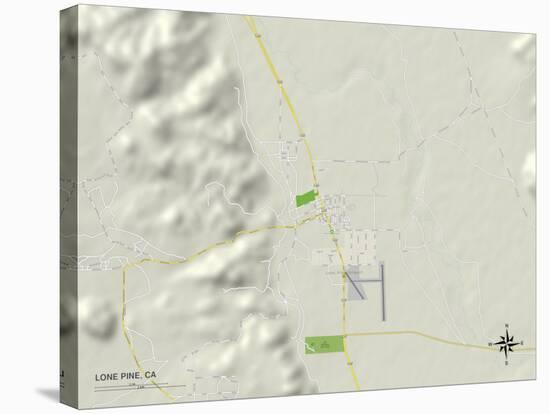 Political Map of Lone Pine, CA-null-Stretched Canvas