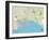 Political Map of Long Beach, CA-null-Framed Art Print