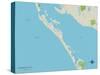 Political Map of Longboat Key, FL-null-Stretched Canvas