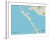 Political Map of Longboat Key, FL-null-Framed Art Print