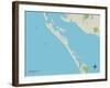 Political Map of Longboat Key, FL-null-Framed Art Print